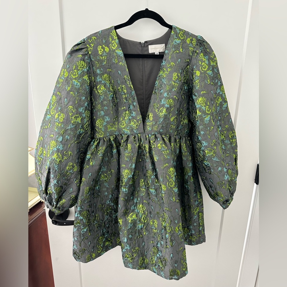 Anthropologie Floral Puff Sleeve Dress